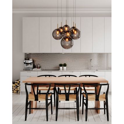 ByRydens - Hanglamp aan kabels LAURA 7xE27/8W/230V