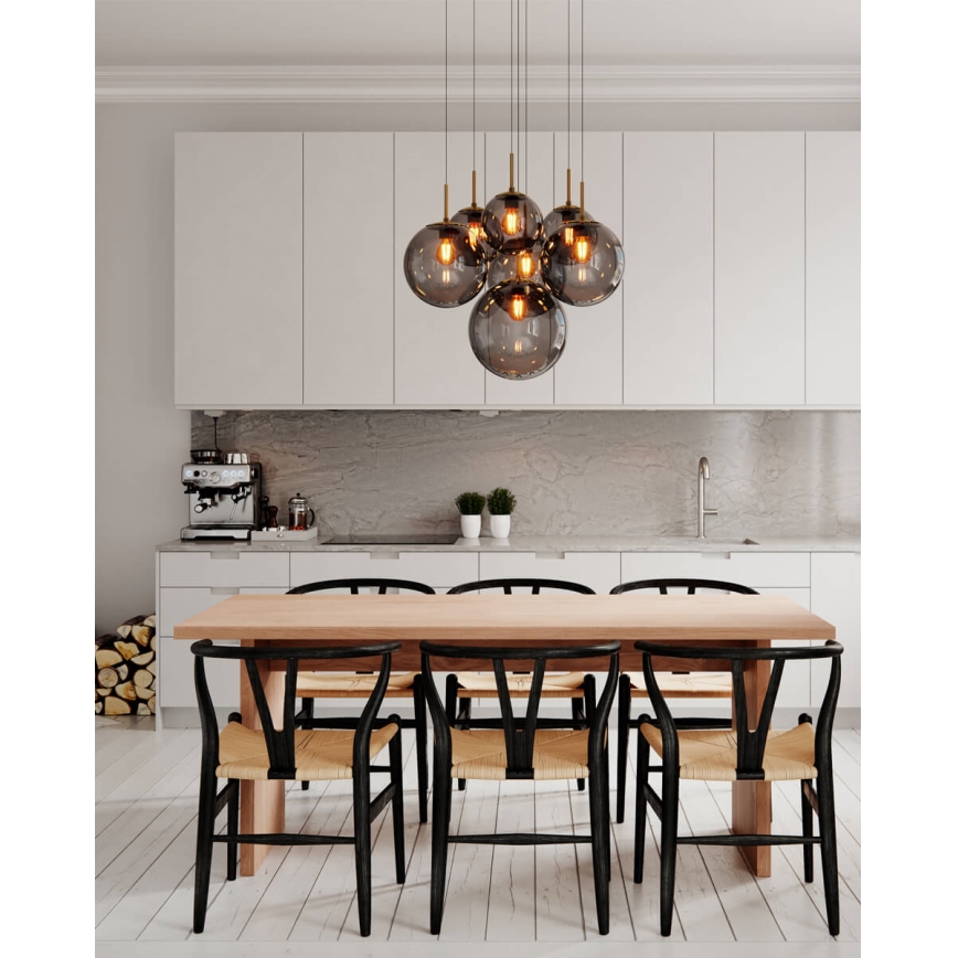 ByRydens - Hanglamp aan kabels LAURA 7xE27/8W/230V