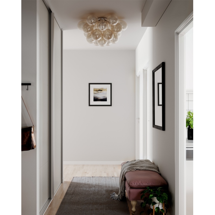 ByRydens - Plafondlamp GROSS 6xG9/8W/230V rookkleurig/bruin Ø 70 cm