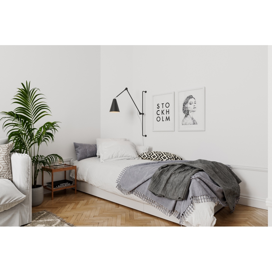 ByRydens - Wandlamp YUKON 1xE27/5W/230V zwart