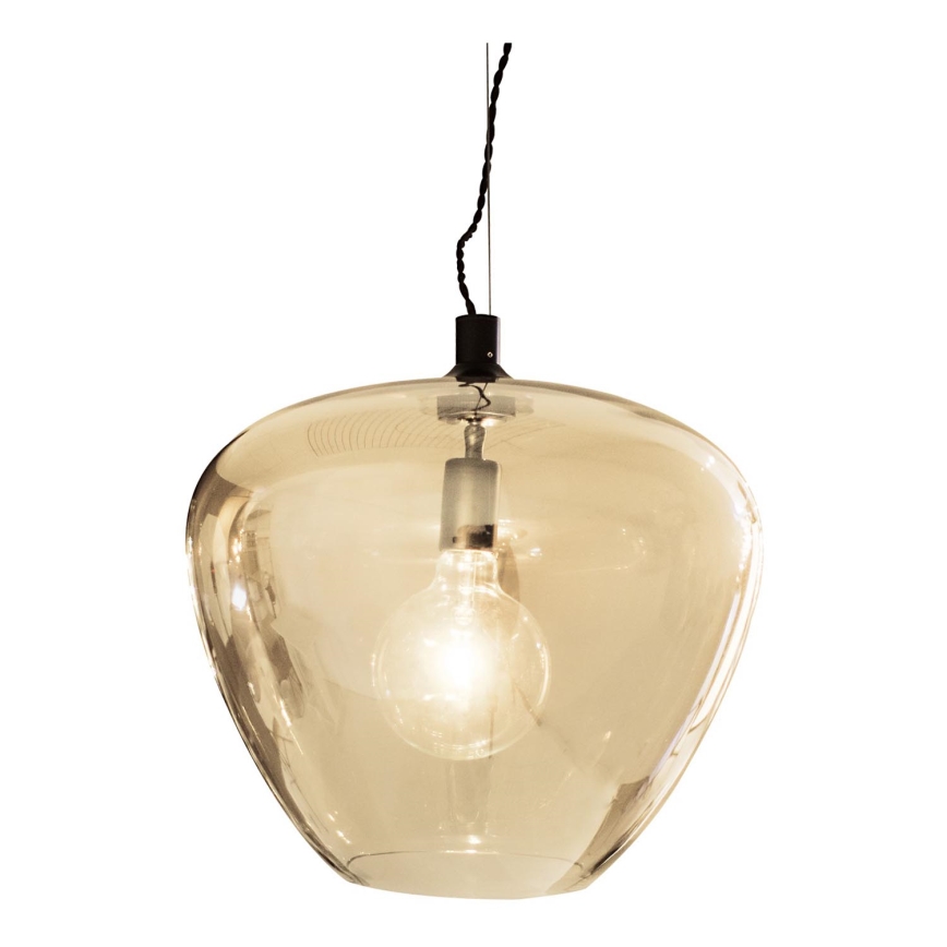 ByRydens - Hanglamp aan een koord BELLISSIMO 1xE27/8W/230V gerookt/bruin diameter 40 cm