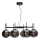 ByRydens - Hanglamp aan een koord BOYLE 8xE27/5W/230V gerookt/zwart diameter 83 cm