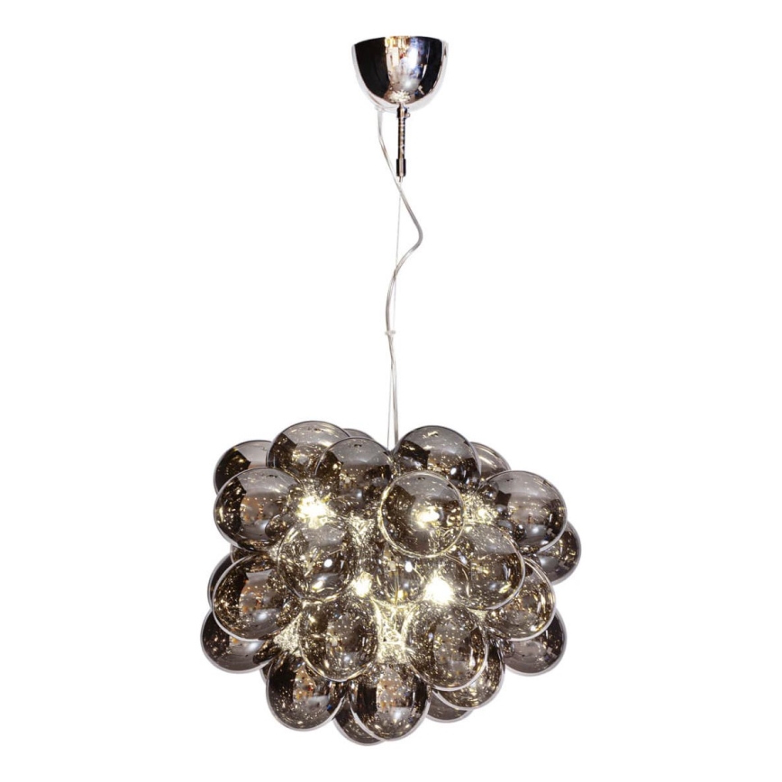 ByRydens - Hanglamp aan een koord GROSS 8xG9/4W/230V gerookt/zwart diameter 50 cm