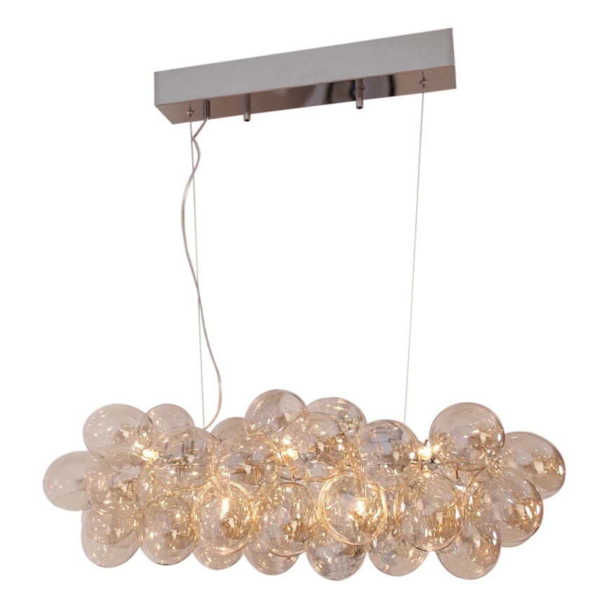 ByRydens - Hanglamp aan een koord GROSS BAR 8xG9/4W/230V gerookt/bruin