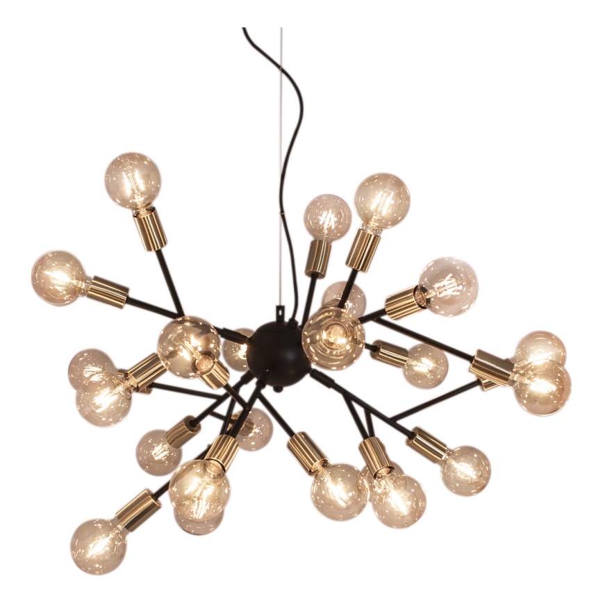 ByRydens - Hanglamp aan een koord HEROES 24xE27/5W/230V zwart diameter 80 cm