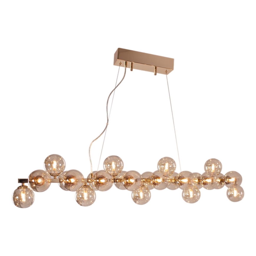 ByRydens - Hanglamp aan een koord SPLENDOR 25xG9/5W/230V gerookt/bruin