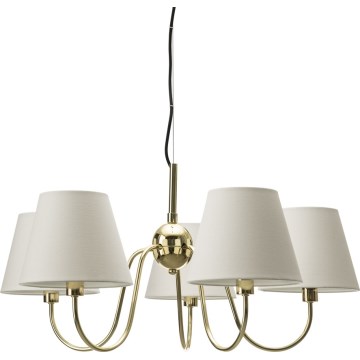 ByRydens - Hanglamp aan kabel LYNF 5xE14/8W/230V messing/wit