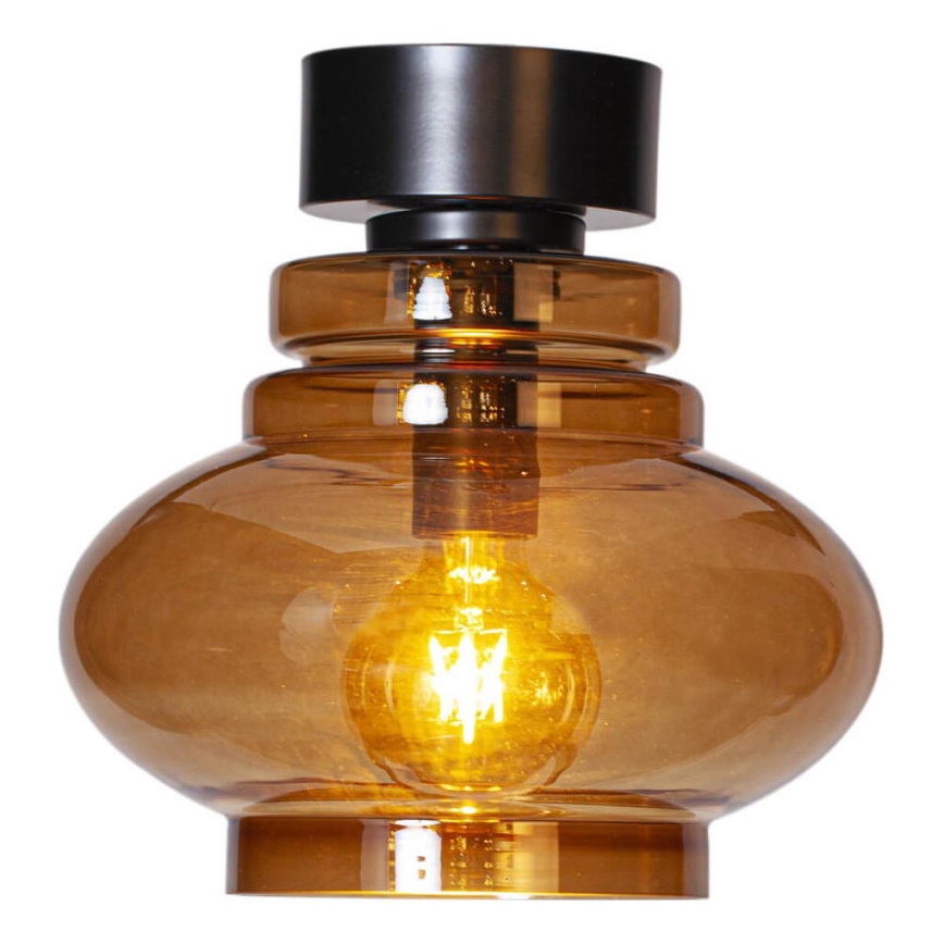 ByRydens - Plafondlamp DOLORES 1xE27/5W/230V Ø 30 cm bruin/gerookt