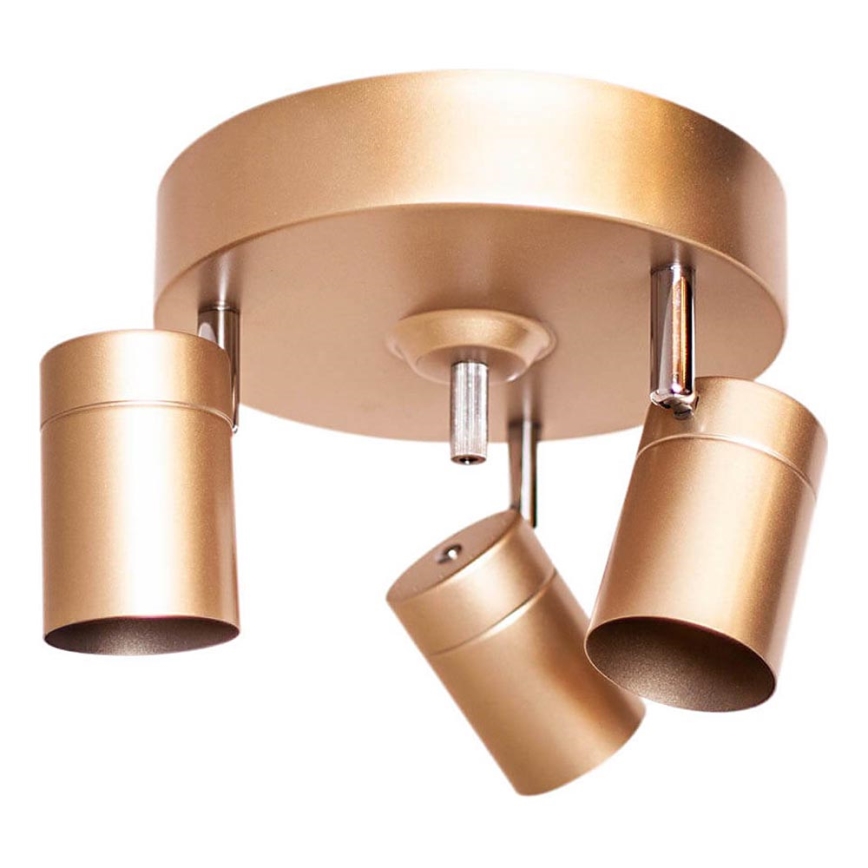 ByRydens - Plafondspot CORRECT 3xGU10/7W/230V goudkleurig Ø 20 cm
