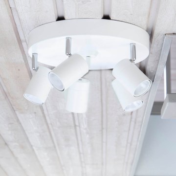ByRydens - Plafondspot CORRECT 5xGU10/7W/230V wit Ø 30 cm