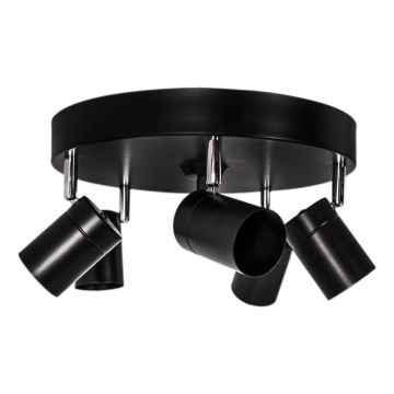 ByRydens - Plafondspot CORRECT 5xGU10/7W/230V zwart Ø 30 cm