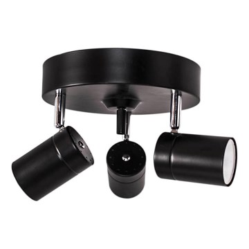 ByRydens - Spot CORRECT 3xGU10/7W/230V zwart diameter 20 cm