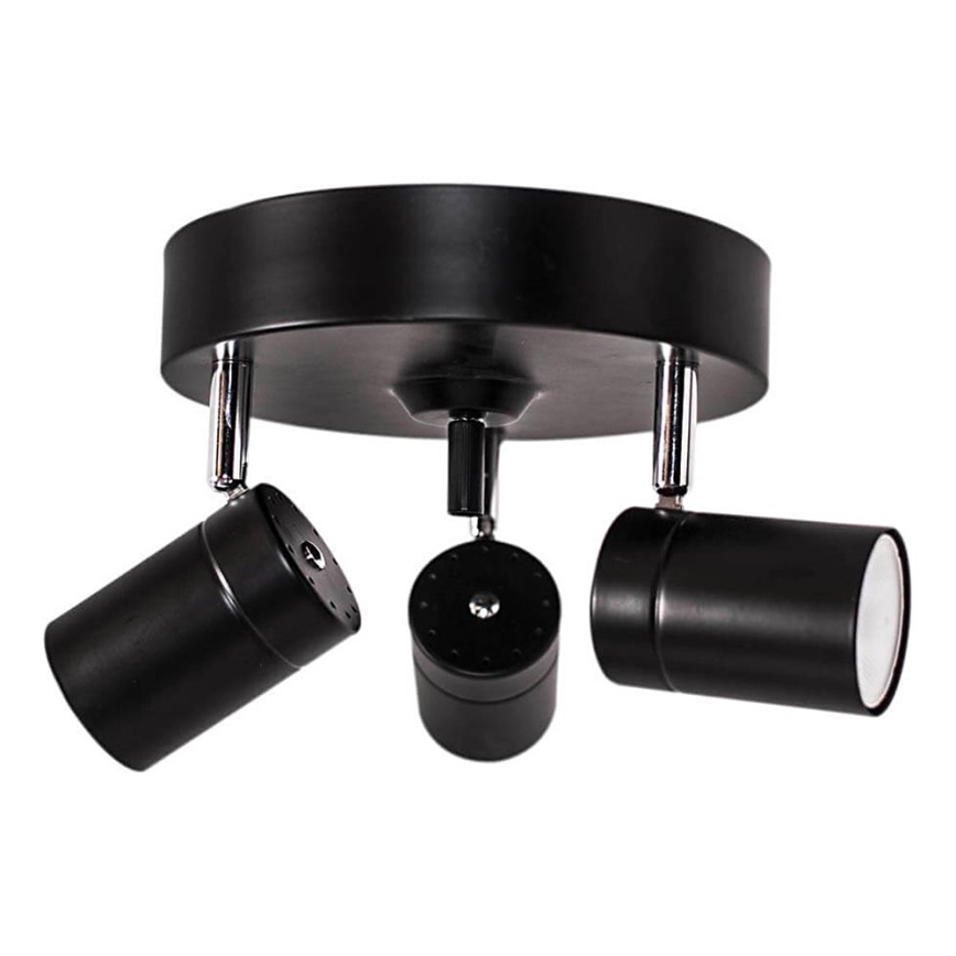 ByRydens - Spot CORRECT 3xGU10/7W/230V zwart diameter 20 cm