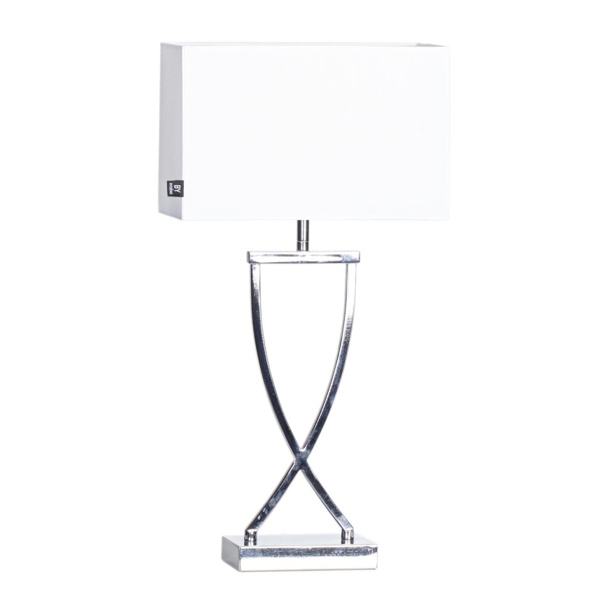 ByRydens - Tafellamp OMEGA 1xE27/5W/230V wit/glanzend chroom