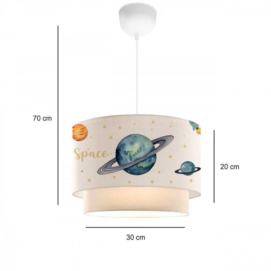 Candy Kinderlamp 1xE27/40W/230V wit/multikleur