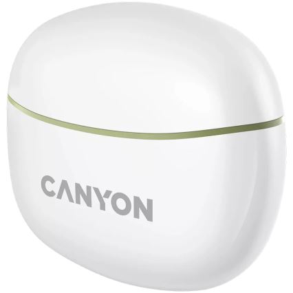 Canyon - Draadloos stereo earphones True Draadloos 500 mAh + 2x 40 mAh wit/groen