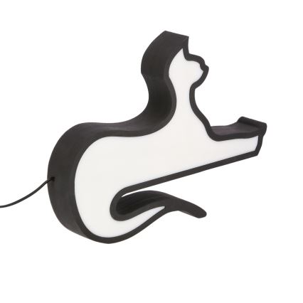 CAT LED tafel lamp voor kinderen zwart 13W/230V