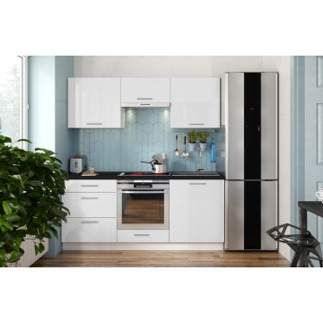 CELESTE 180 cm glanzend wit keukenmeubel