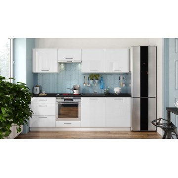 CELESTE Keukenunit 240 cm Glanzend Wit