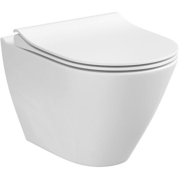 Cersanit K701-104 - Hangend toilet met zitting CITY OVAL keramiek/wit