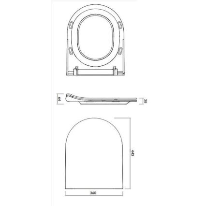 Cersanit K98-0146 - Toiletzitting CITY OVAL SoftClose wit