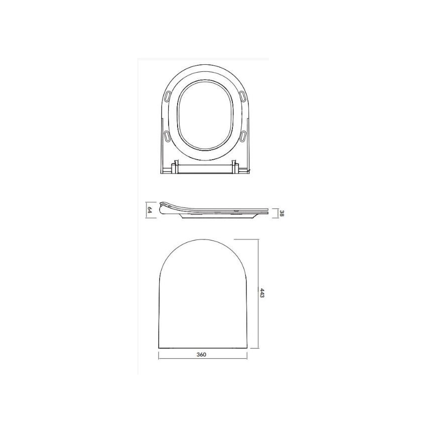 Cersanit K98-0146 - Wc-bril CITY OVAL SoftClose wit