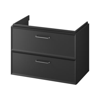 Cersanit S1017-003 - Wandhangend badkamermeubel MILLE voor onder de wastafel 80x55x45 cm zwart