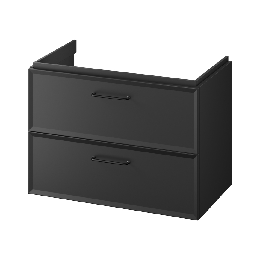 Cersanit S1017-003 - Wandhangend badkamermeubel MILLE voor onder de wastafel 80x55x45 cm zwart