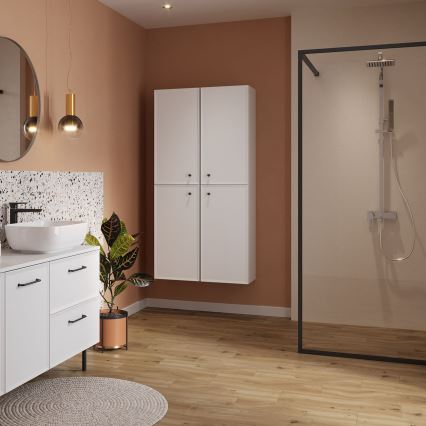 Cersanit S1022-004 - Wandgemonteerde badkamerkast MILLE 40x45 cm mat wit