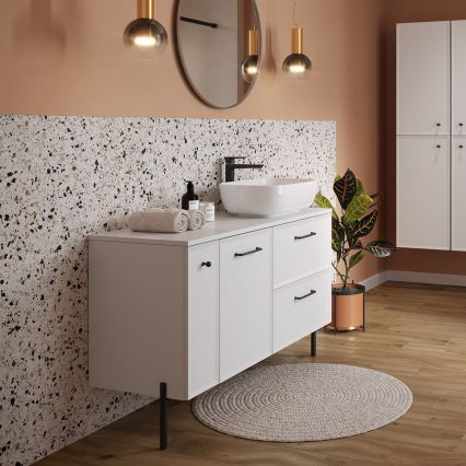 Cersanit S1022-006 - Hangende badkamerkast MILLE 20x45 cm mat wit