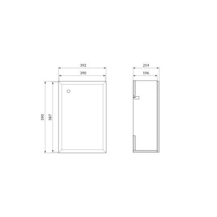 Cersanit S1022-009 - Hangend badkamermeubel onder de wastafel MILLE 40x22 cm mintkleurig