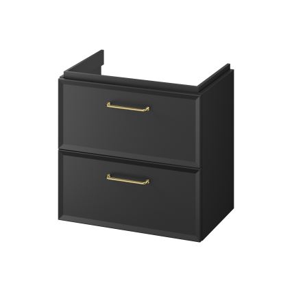 Cersanit S590-100 - Hangende badkamerkast voor onder de wastafel MILLE SLIM 60x38 cm zwart