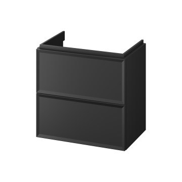 Cersanit S590-100 - Hangende badkamerkast voor onder de wastafel MILLE SLIM 60x38 cm zwart