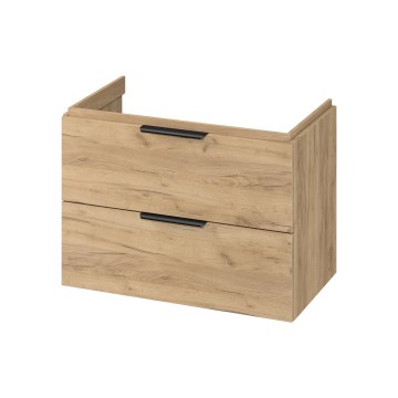 Cersanit S598-047-DSM - Hangend badkamermeubel onder de wastafel MALIKA 80x55x45 cm eiken