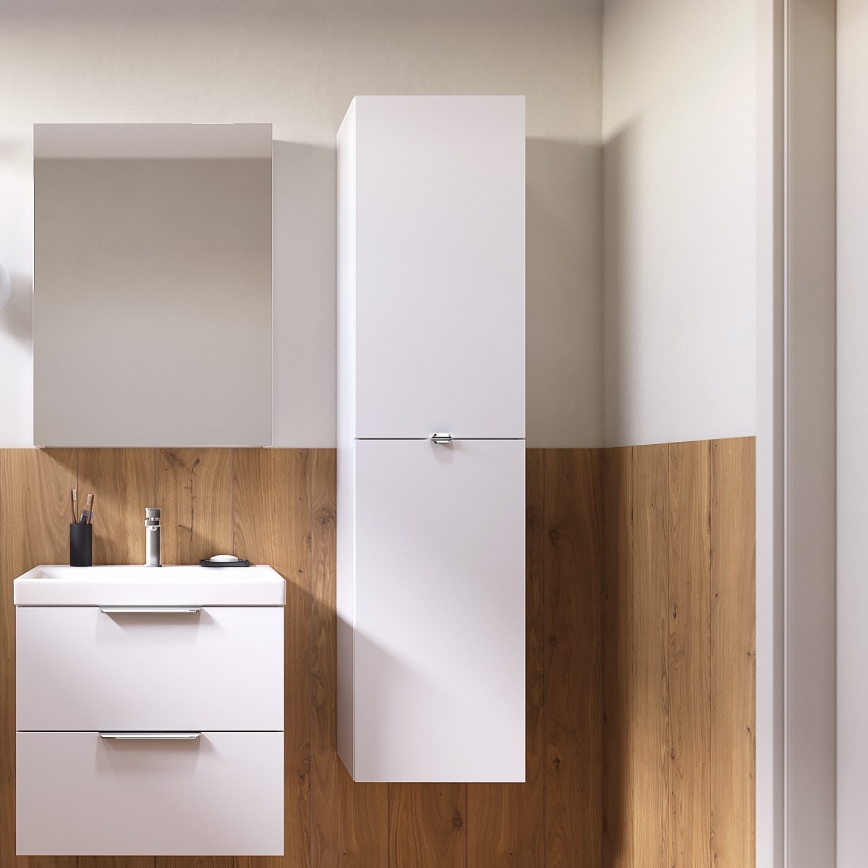 Cersanit S598-050-DSM - Hangend badkamerkastje MALIKA 160x40 cm hoogglans wit