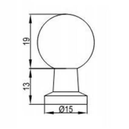 Cersanit S599-0184 - Meubelgreep MILLE glanzend chroom