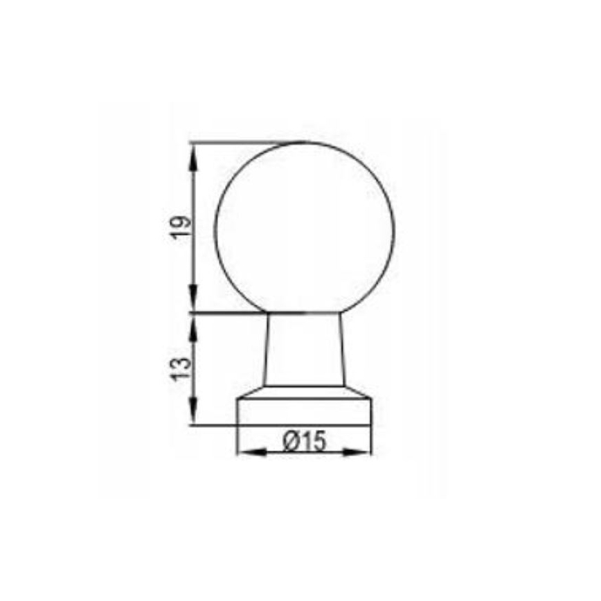 Cersanit S599-0184 - Meubelgreep MILLE glanzend chroom