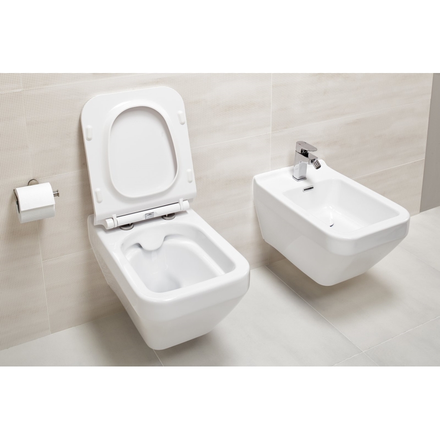 Cersanit S701-213-ECO - Hangend toilet CREA met zitting, keramiek/wit