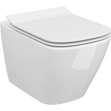 Cersanit S701-405 - Hangend toilet met zitting CITY SQUARE keramiek/wit