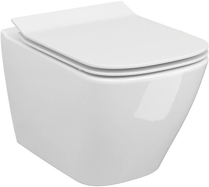 Cersanit S701-405 - Hangend toilet met zitting CITY SQUARE keramiek/wit