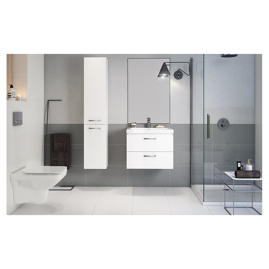 Cersanit S801-142-DSM - Hangende badkamerskast met wastafel ELODY PLUS 46x60 cm wit