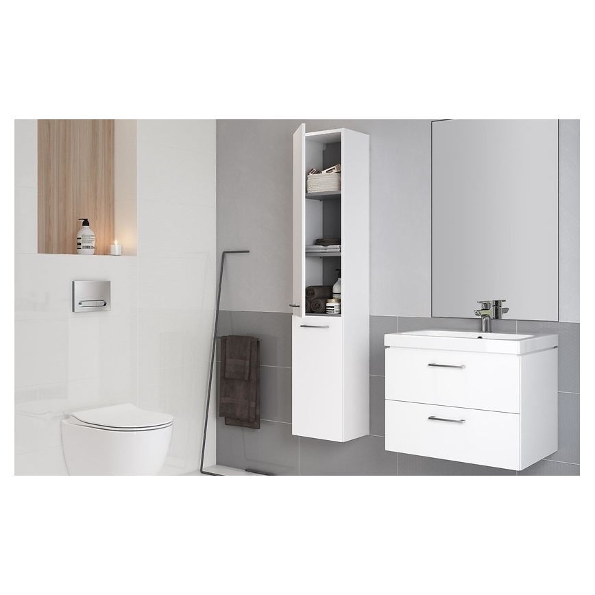 Cersanit S801-142-DSM - Hangende badkamerskast met wastafel ELODY PLUS 46x60 cm wit