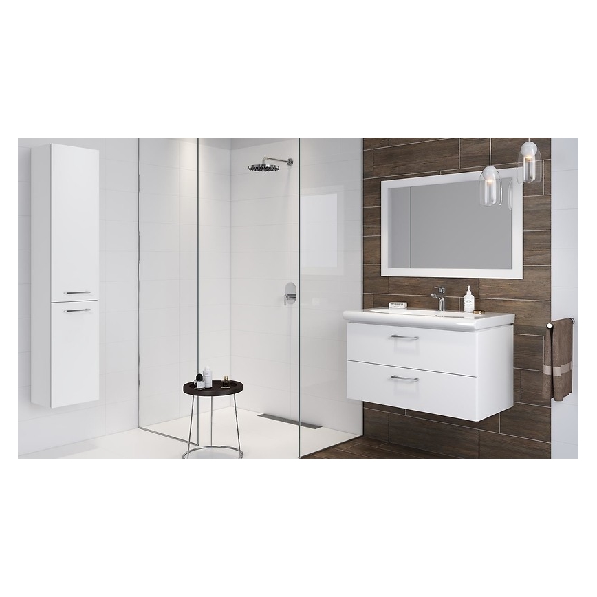 Cersanit S801-142-DSM - Hangende badkamerskast met wastafel ELODY PLUS 46x60 cm wit