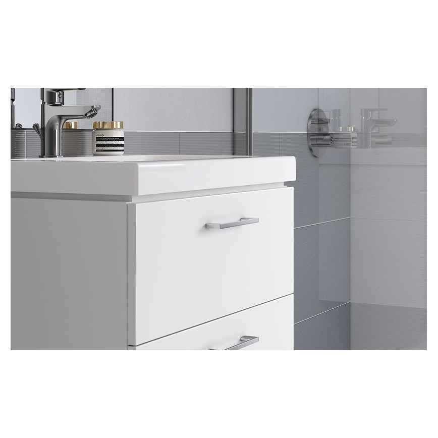 Cersanit S801-142-DSM - Hangende badkamerskast met wastafel ELODY PLUS 46x60 cm wit