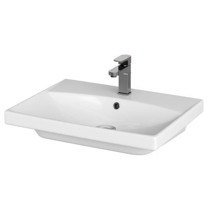 Cersanit S801-142-DSM - Hangende badkamerskast met wastafel ELODY PLUS 46x60 cm wit
