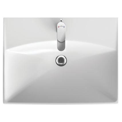 Cersanit S801-142-DSM - Hangende badkamerskast met wastafel LARA CITY 46x60 cm wit
