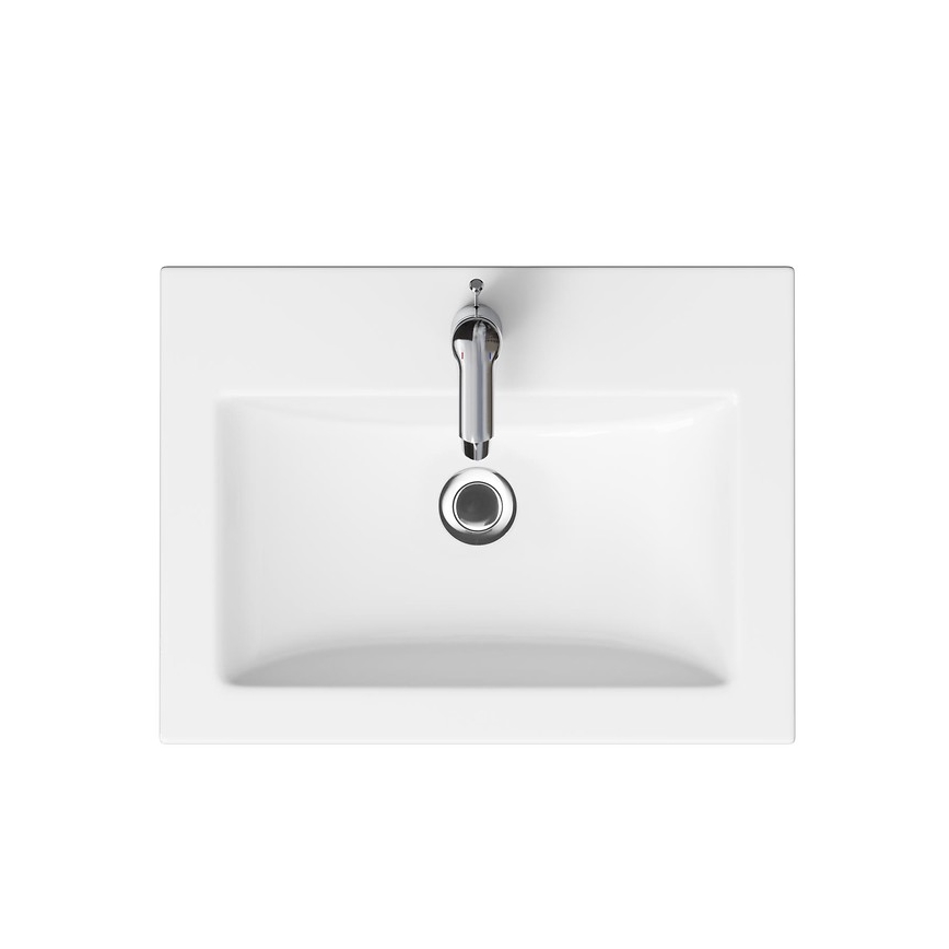 Cersanit S801-147-DSM - Hangende badkamerskast met wastafel ELODY 46x60 cm wit