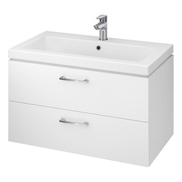 Cersanit S801-149-DSM - Hangende badkamerskast met wastafel LARA 46x80 cm wit