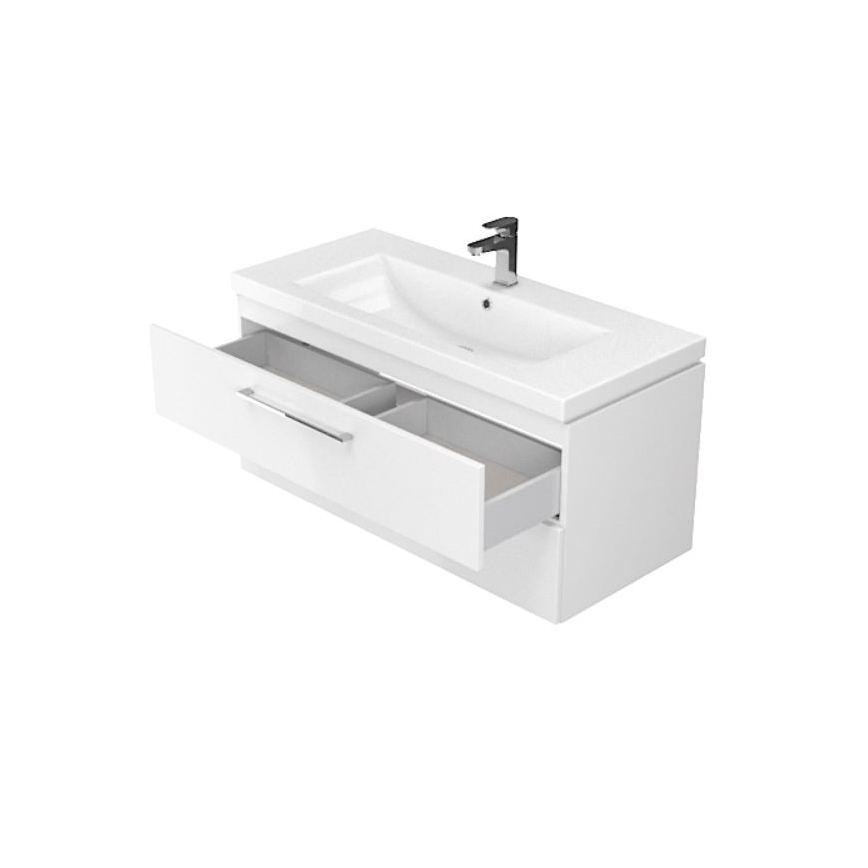 Cersanit S801-149-DSM - Hangende badkamerskast met wastafel ELODY 46x80 cm wit