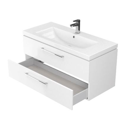 Cersanit S801-149-DSM - Hangende badkamerskast met wastafel ELODY 46x80 cm wit